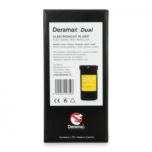 Deramax Dual Elektronický odpuzovač krtků a hryzců a hadů