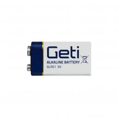 Alkaická baterie 9V (6LR61) GETI (Deramax) 1 ks